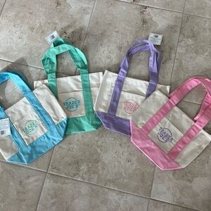 Colorful Trader Joe's Canvas mini Tote Bags Set